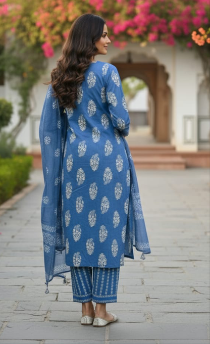 Cotton Straight Kurti Set